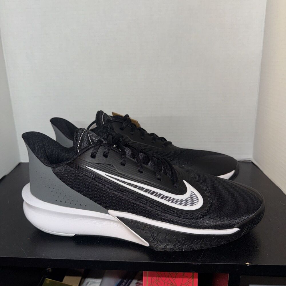 Men's Size 11 Nike Precision VII Athletic Shoes Black White Gray NEW FN4322 005